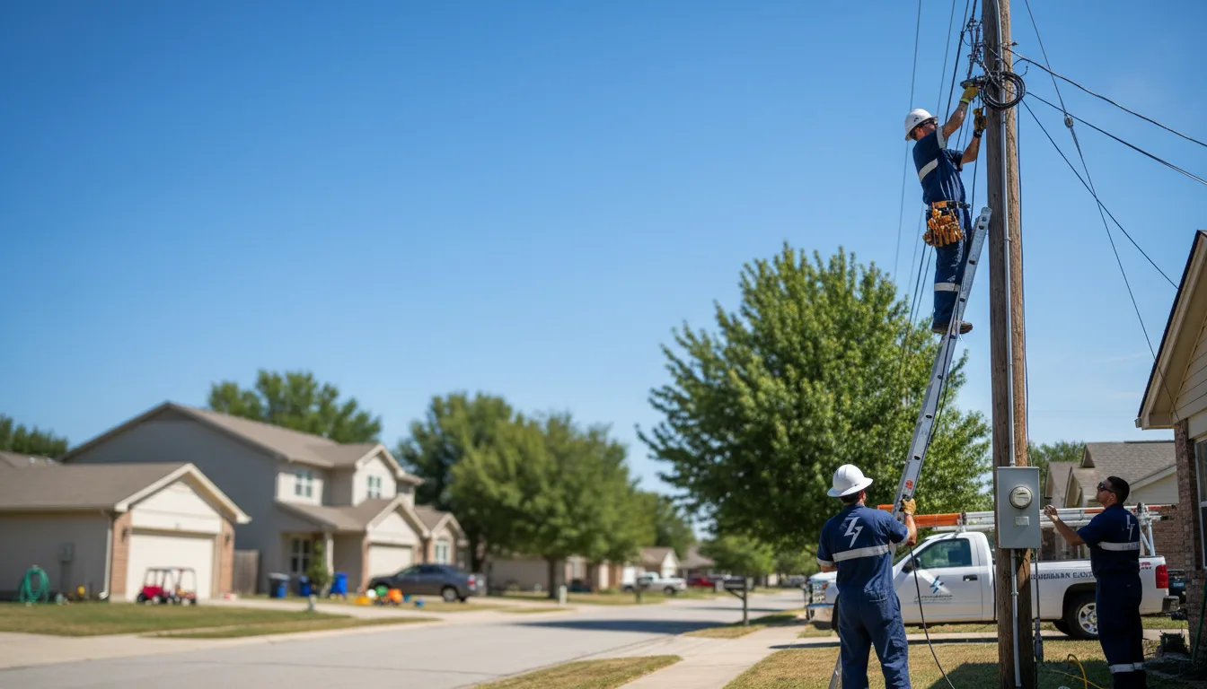Residential electrician providing installation services in Normanna, TX